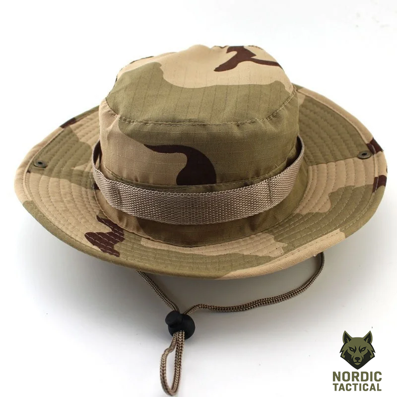 Tactical Outdoor Camo Boonie Hat – Military Bucket Hat for Hiking, Airsoft & Hunting