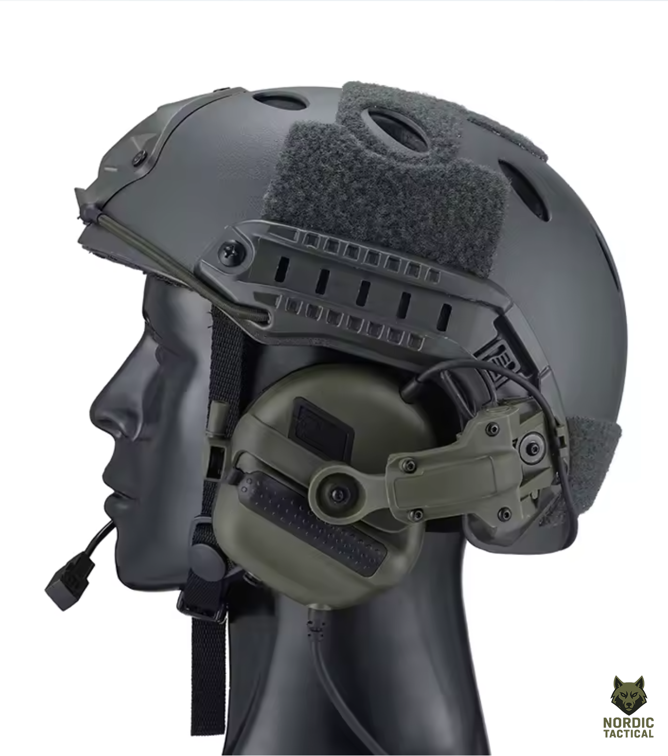 Army Tactical Electronic Shooting Earmuffs – F10 Helmet Mount Headset