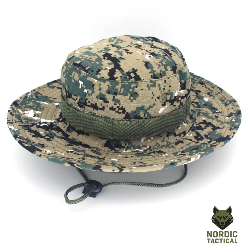 Tactical Outdoor Camo Boonie Hat – Military Bucket Hat for Hiking, Airsoft & Hunting