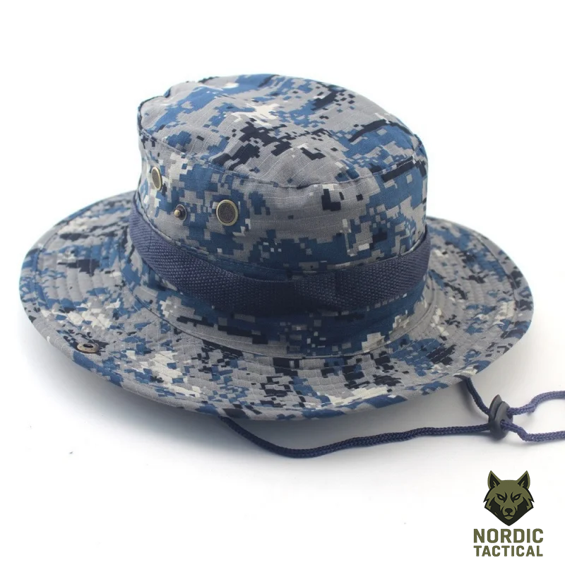 Tactical Outdoor Camo Boonie Hat – Military Bucket Hat for Hiking, Airsoft & Hunting