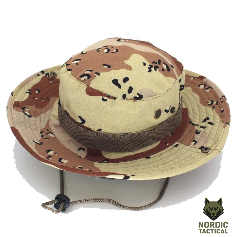 Tactical Outdoor Camo Boonie Hat – Military Bucket Hat for Hiking, Airsoft & Hunting