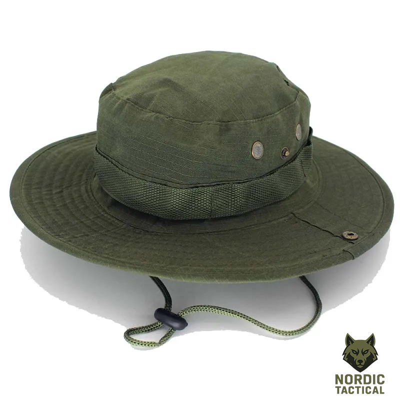 Tactical Outdoor Camo Boonie Hat – Military Bucket Hat for Hiking, Airsoft & Hunting