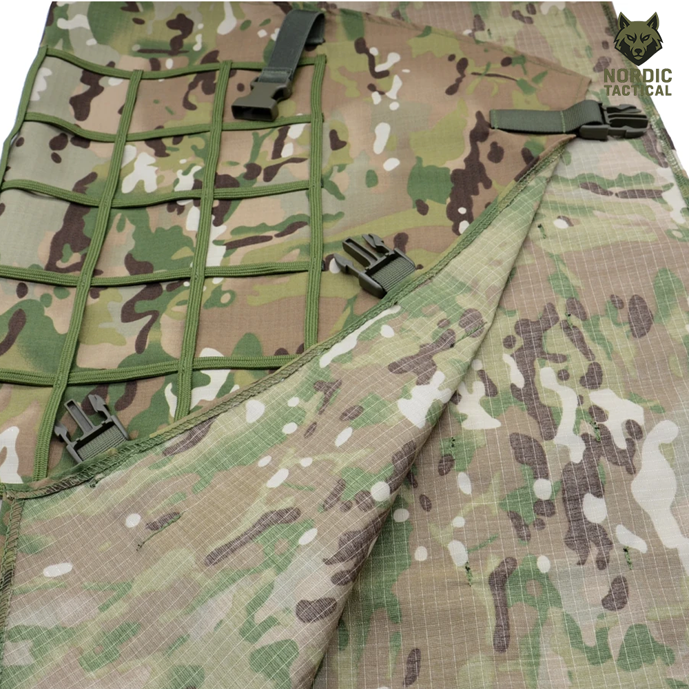 Tactical Ghillie Suit Foundation – Camouflage Sniper Hood & Poncho