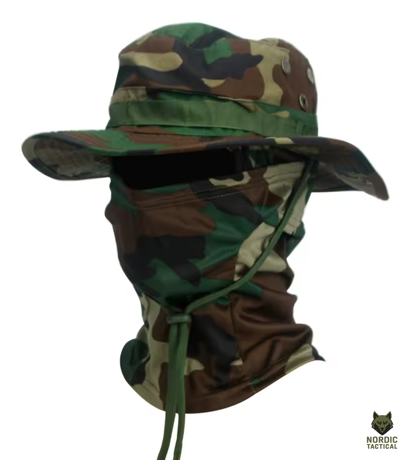 Tactical 2-Piece Sun Hat Set – Boonie Cap with Balaclava for Outdoor Protection