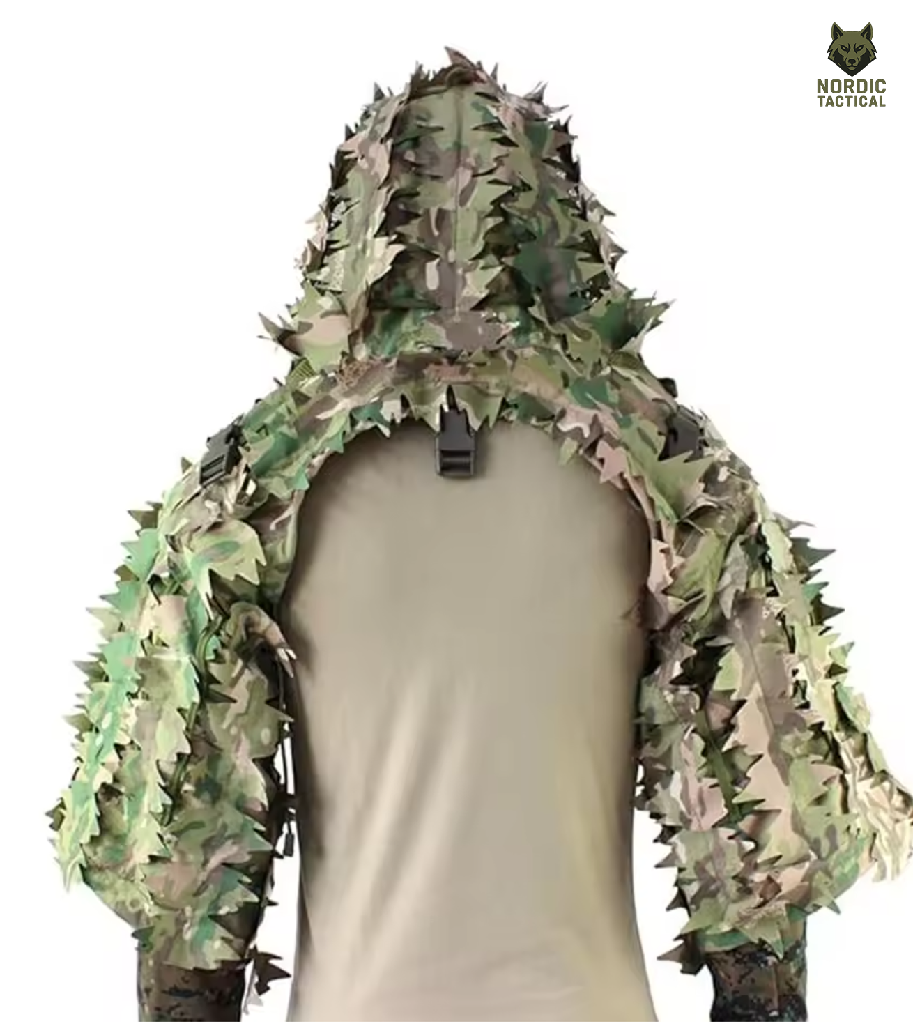 Tactical Ghillie Suit Foundation – Camouflage Sniper Hood & Poncho