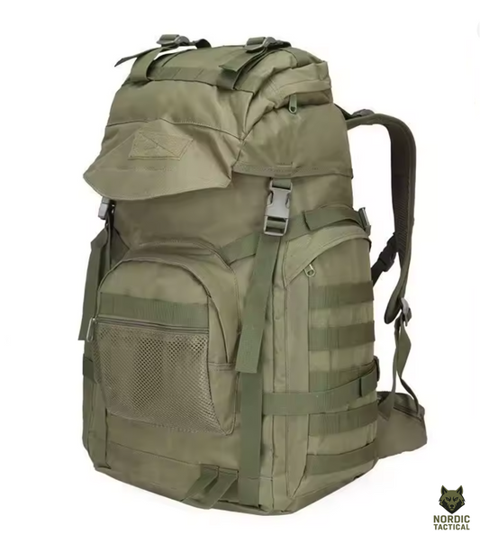 60L Military Tactical Backpack – Waterproof Outdoor MOLLE Rucksack