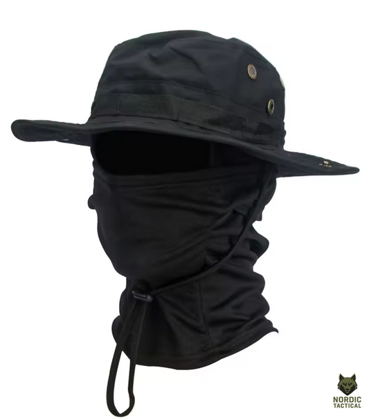 Tactical 2-Piece Sun Hat Set – Boonie Cap with Balaclava for Outdoor Protection