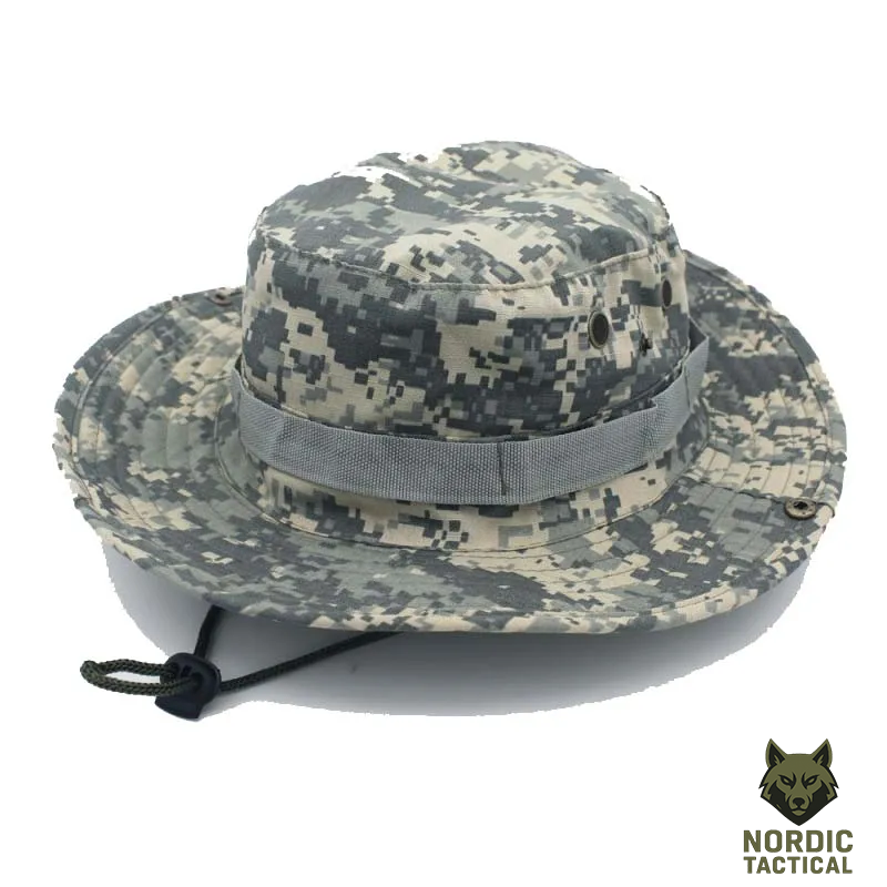 Tactical Outdoor Camo Boonie Hat – Military Bucket Hat for Hiking, Airsoft & Hunting