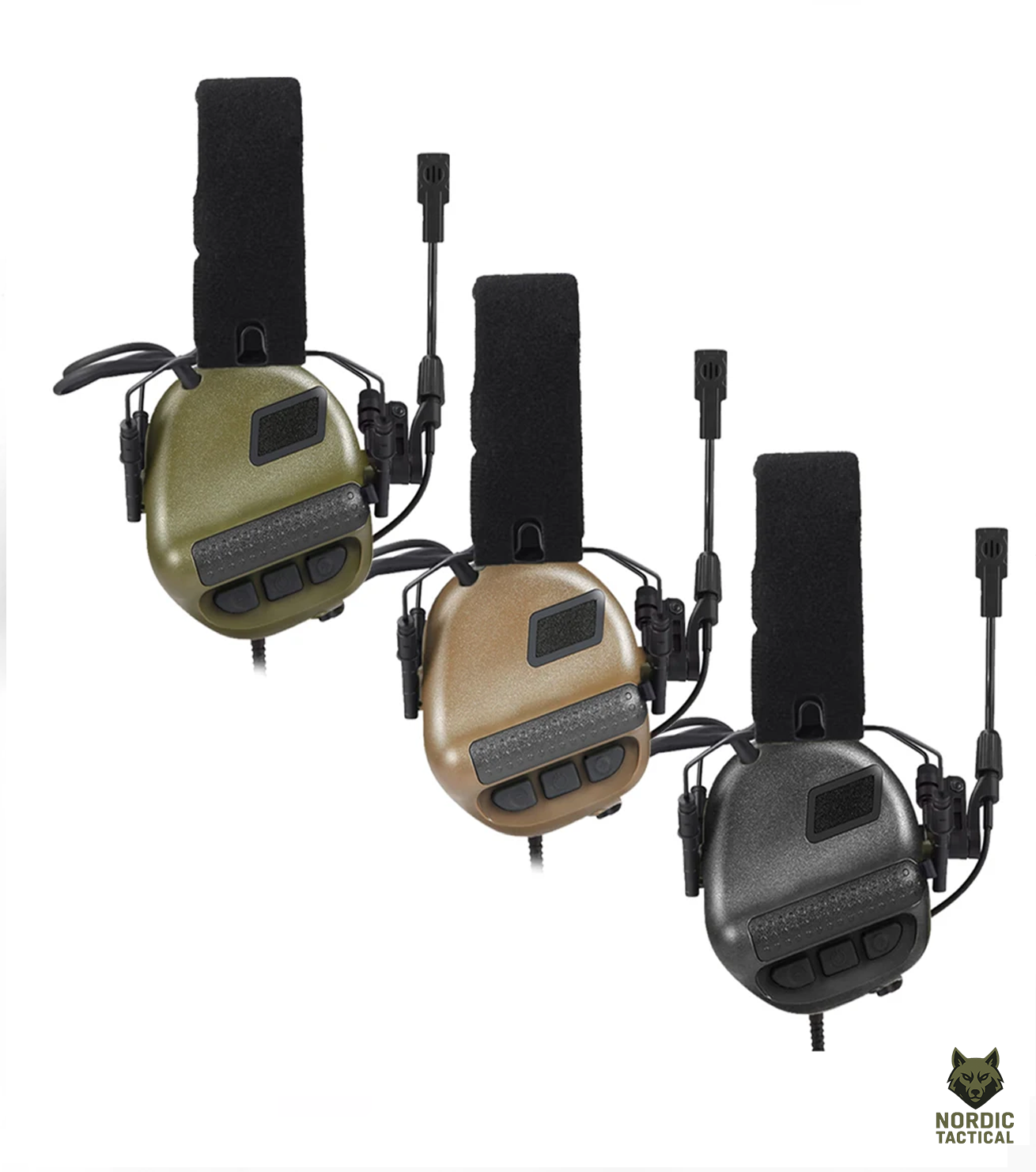 Army Tactical Electronic Shooting Earmuffs – F10 Helmet Mount Headset