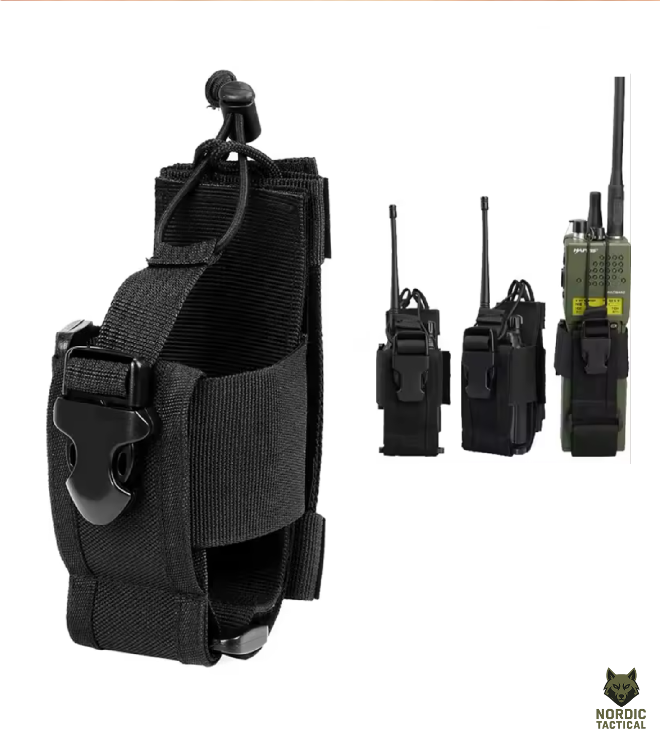 Tactical MOLLE Radio Pouch – Walkie Talkie Holder Bag Nylon