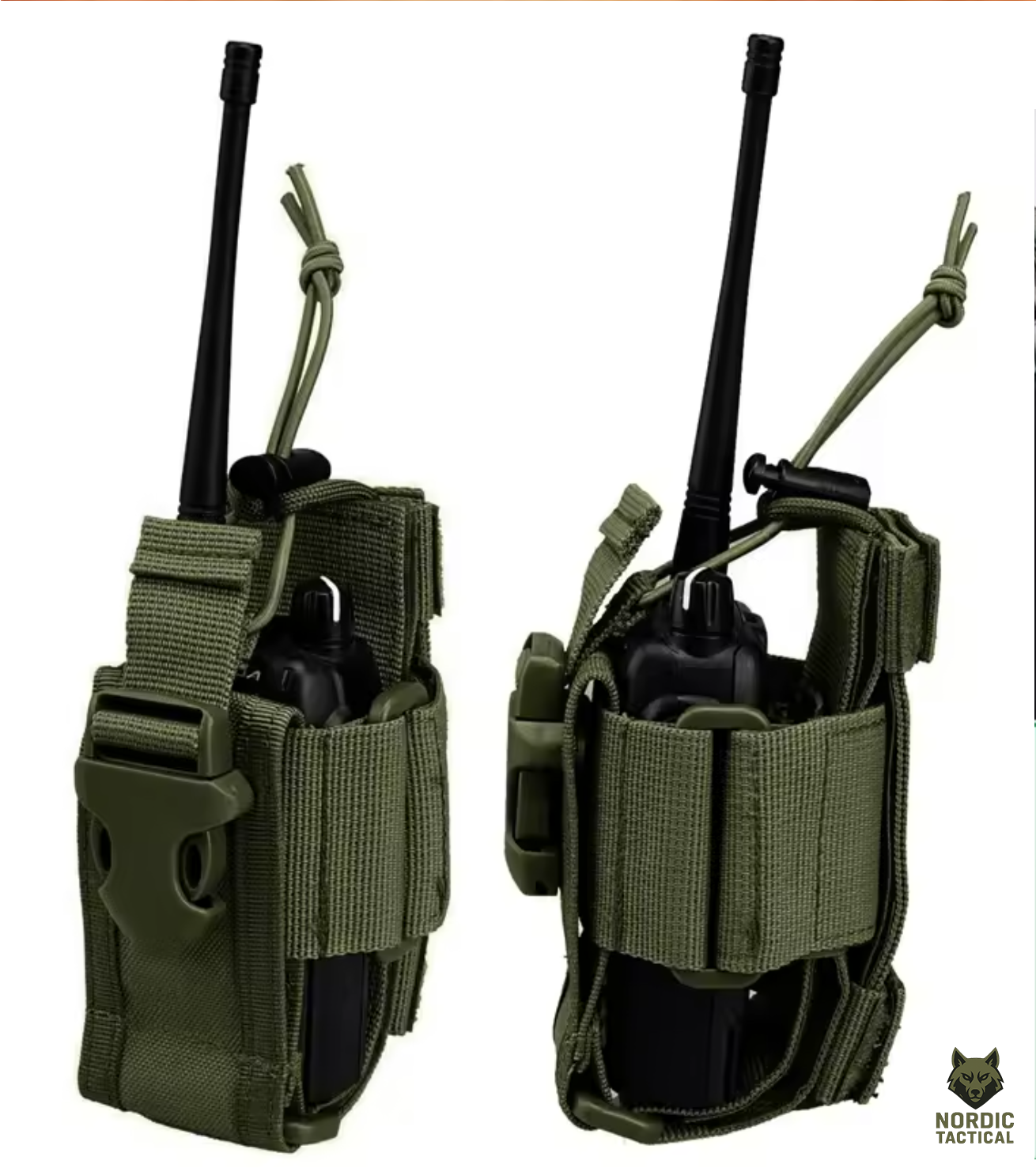 Tactical MOLLE Radio Pouch – Walkie Talkie Holder Bag Nylon