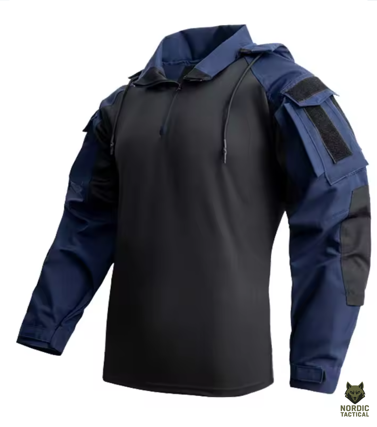 Nordic Tactical Combat Shirt – 1/4 Zipper Quick-Dry Hooded Camo Top