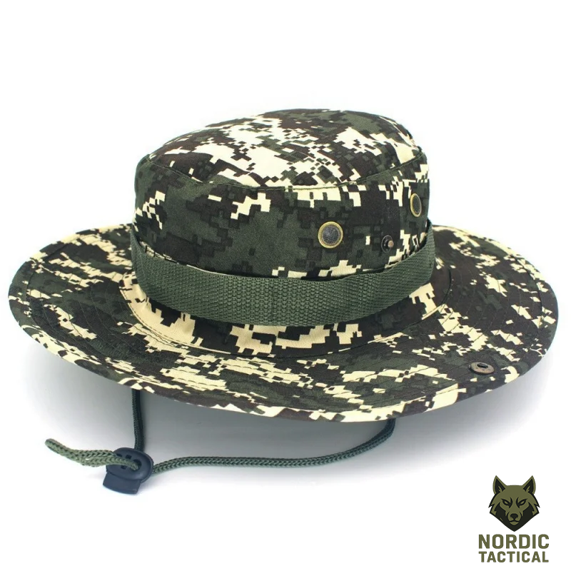 Tactical Outdoor Camo Boonie Hat – Military Bucket Hat for Hiking, Airsoft & Hunting