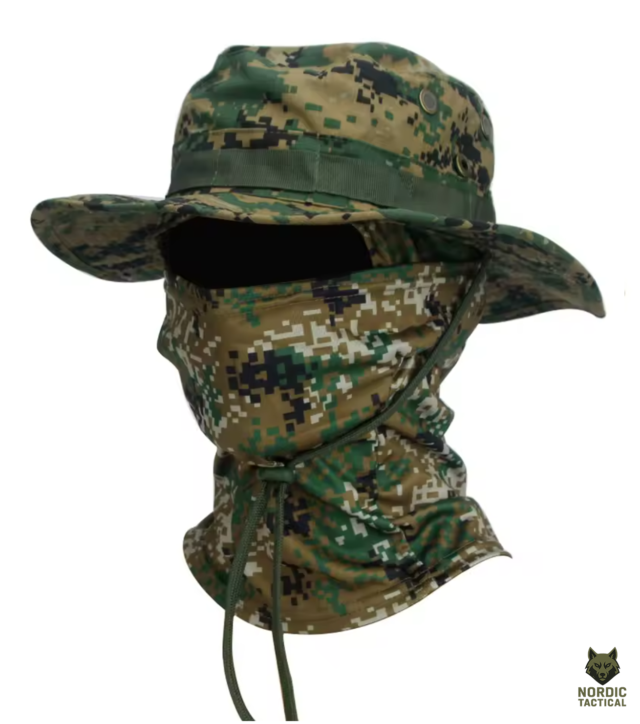 Tactical 2-Piece Sun Hat Set – Boonie Cap with Balaclava for Outdoor Protection