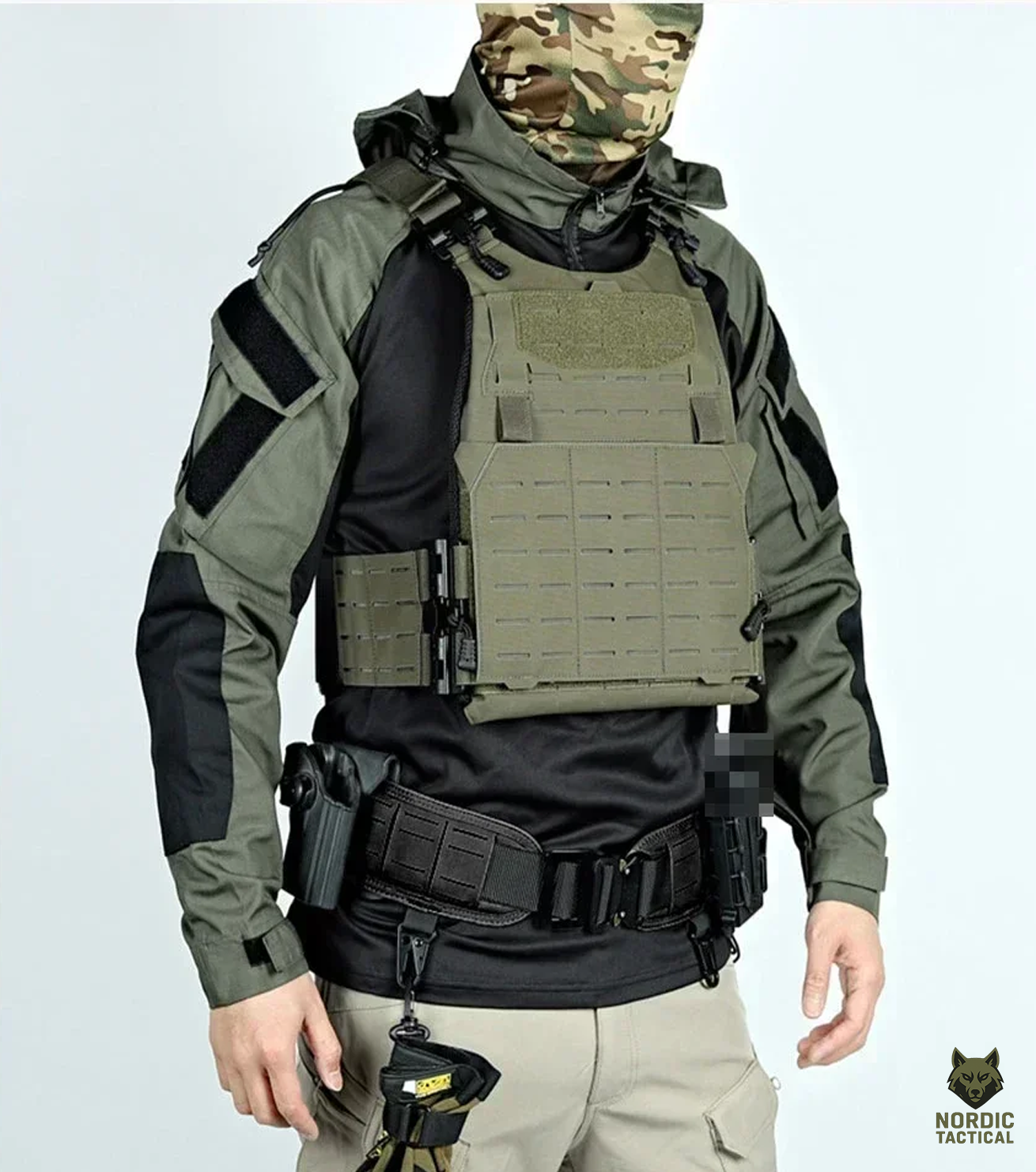 Nordic Tactical Combat Shirt – 1/4 Zipper Quick-Dry Hooded Camo Top