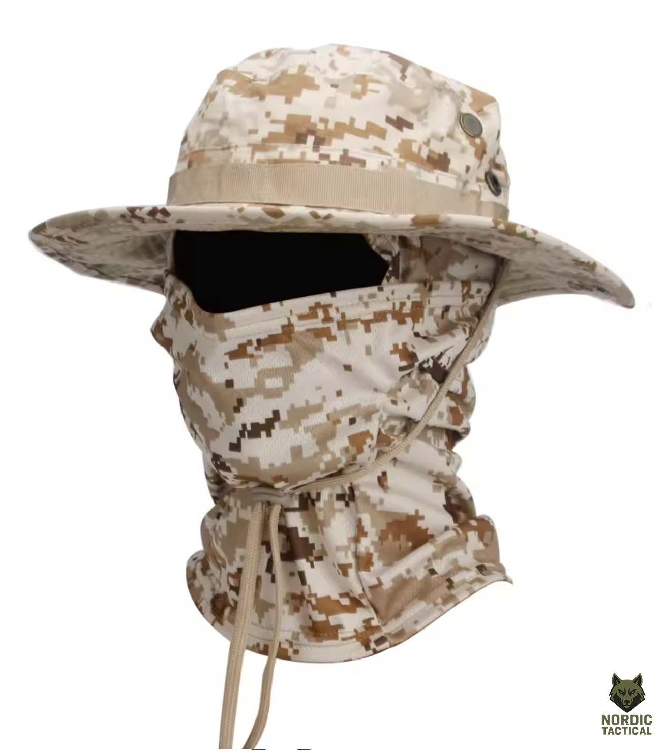 Tactical 2-Piece Sun Hat Set – Boonie Cap with Balaclava for Outdoor Protection