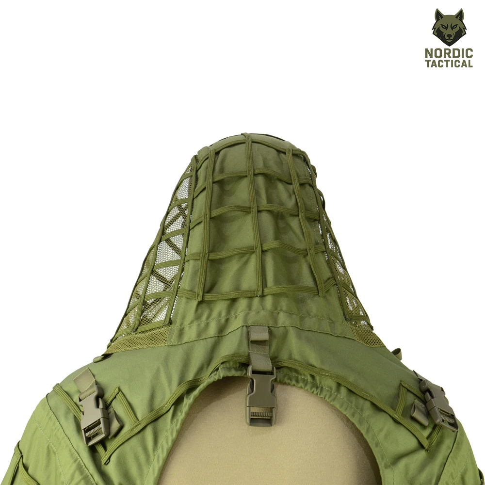 Tactical Ghillie Suit Foundation – Camouflage Sniper Hood & Poncho