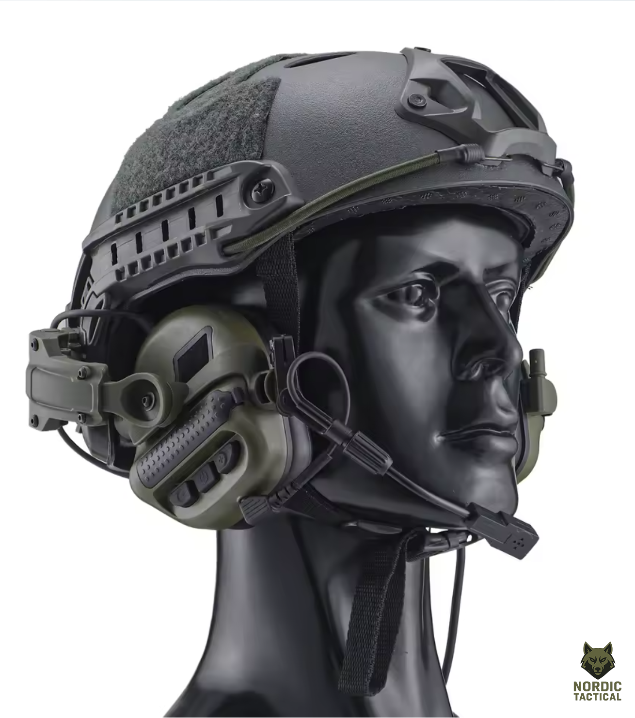 Army Tactical Electronic Shooting Earmuffs – F10 Helmet Mount Headset