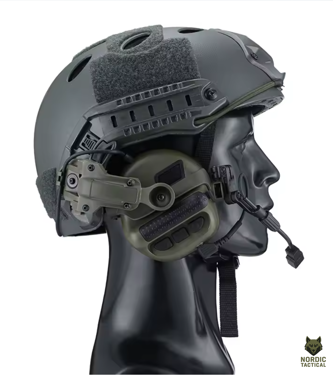 Army Tactical Electronic Shooting Earmuffs – F10 Helmet Mount Headset