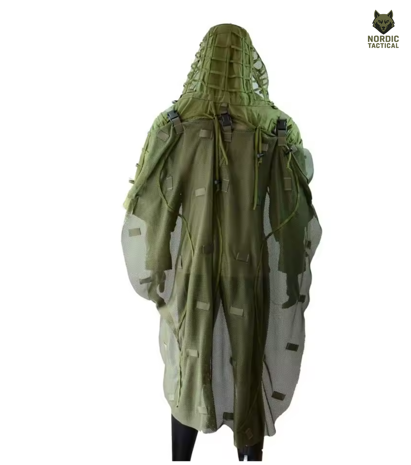 Tactical Ghillie Suit Foundation – Camouflage Sniper Hood & Poncho