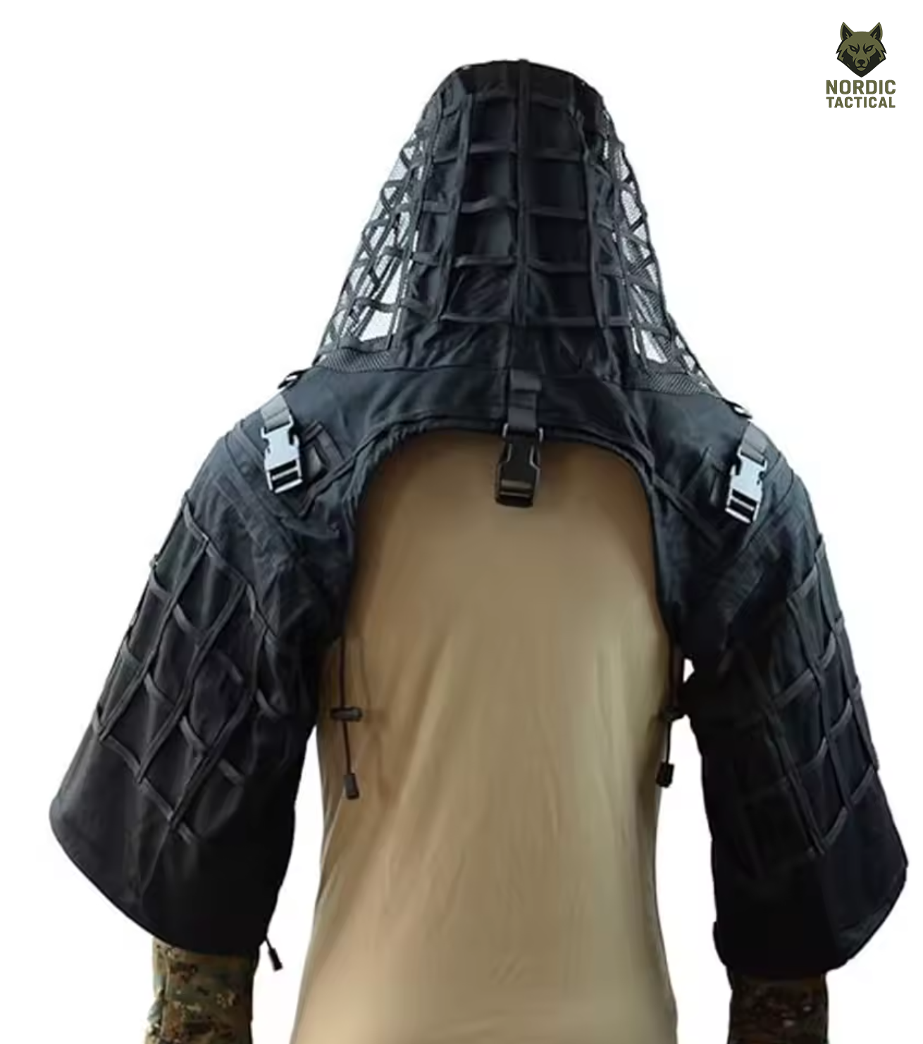 Tactical Ghillie Suit Foundation – Camouflage Sniper Hood & Poncho