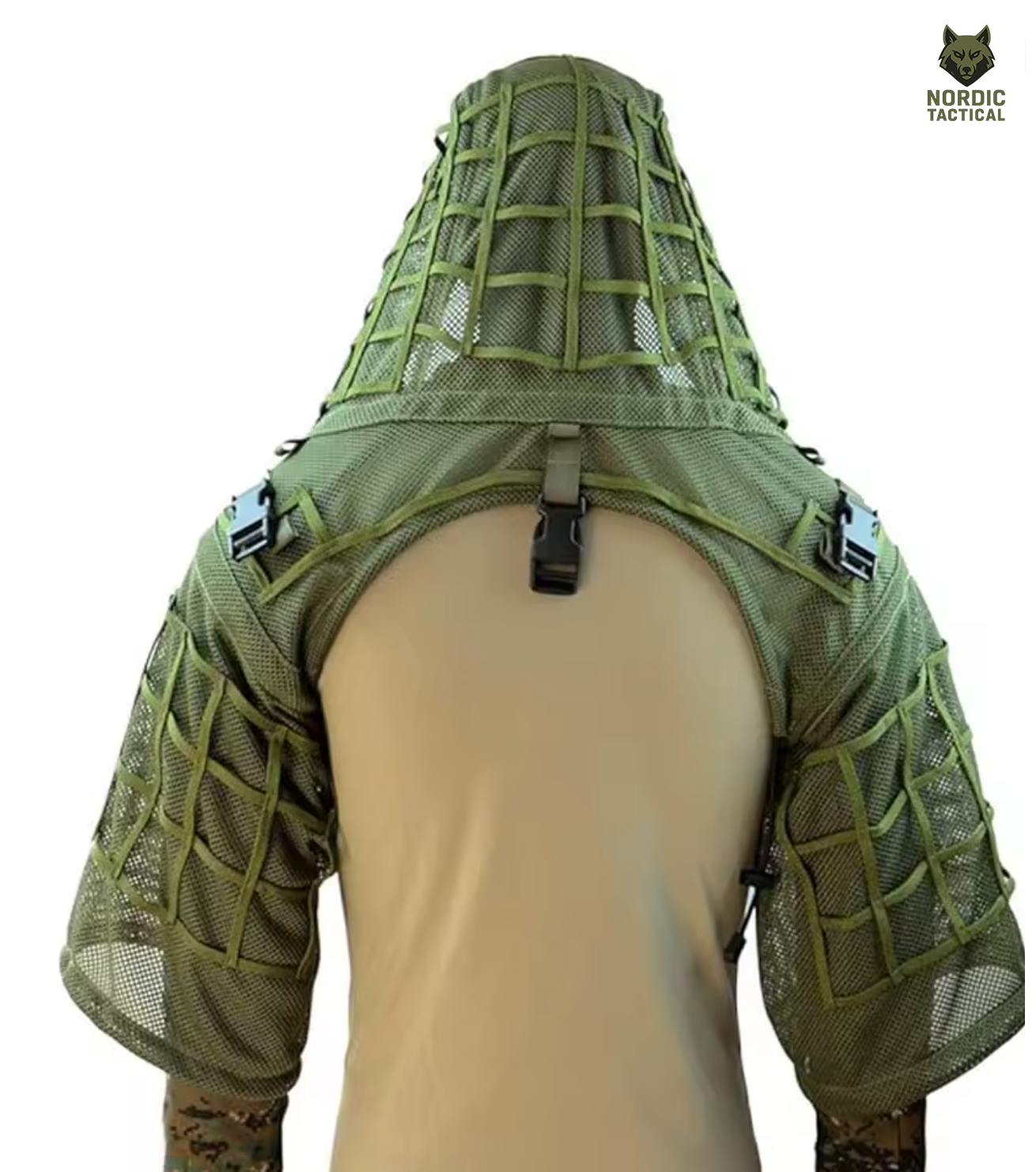 Tactical Ghillie Suit Foundation – Camouflage Sniper Hood & Poncho