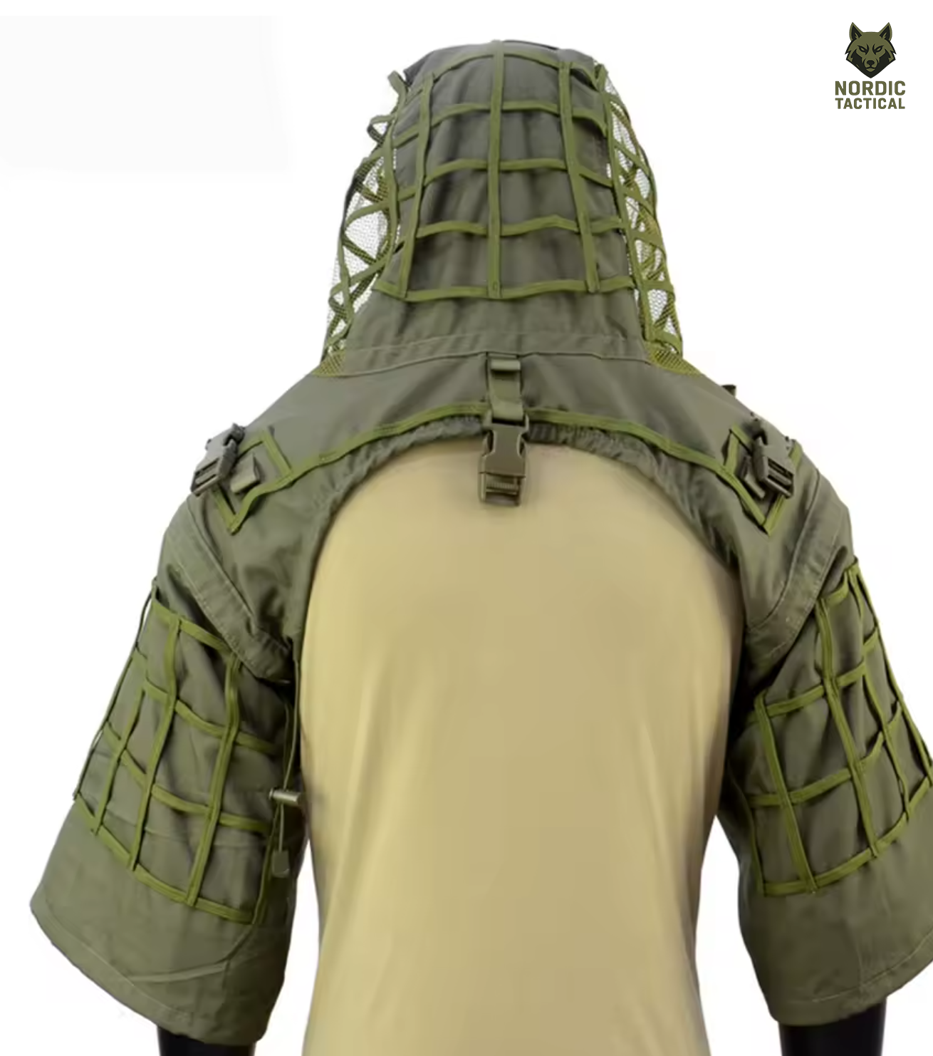 Tactical Ghillie Suit Foundation – Camouflage Sniper Hood & Poncho