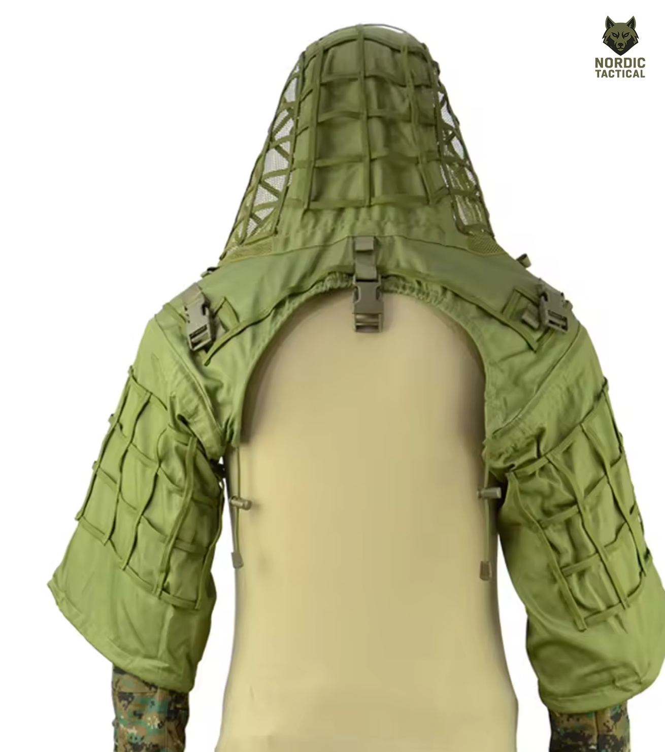 Tactical Ghillie Suit Foundation – Camouflage Sniper Hood & Poncho