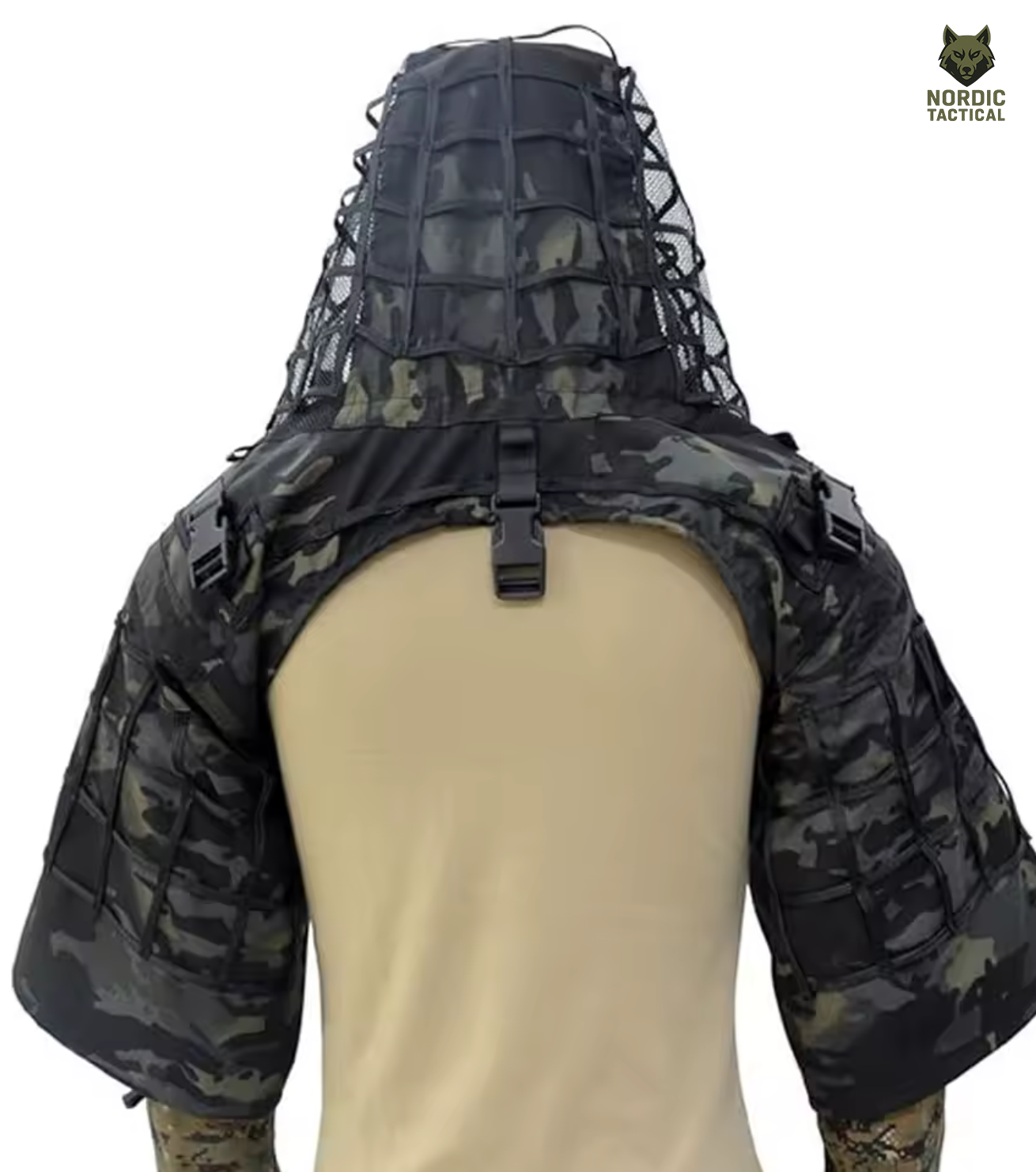 Tactical Ghillie Suit Foundation – Camouflage Sniper Hood & Poncho