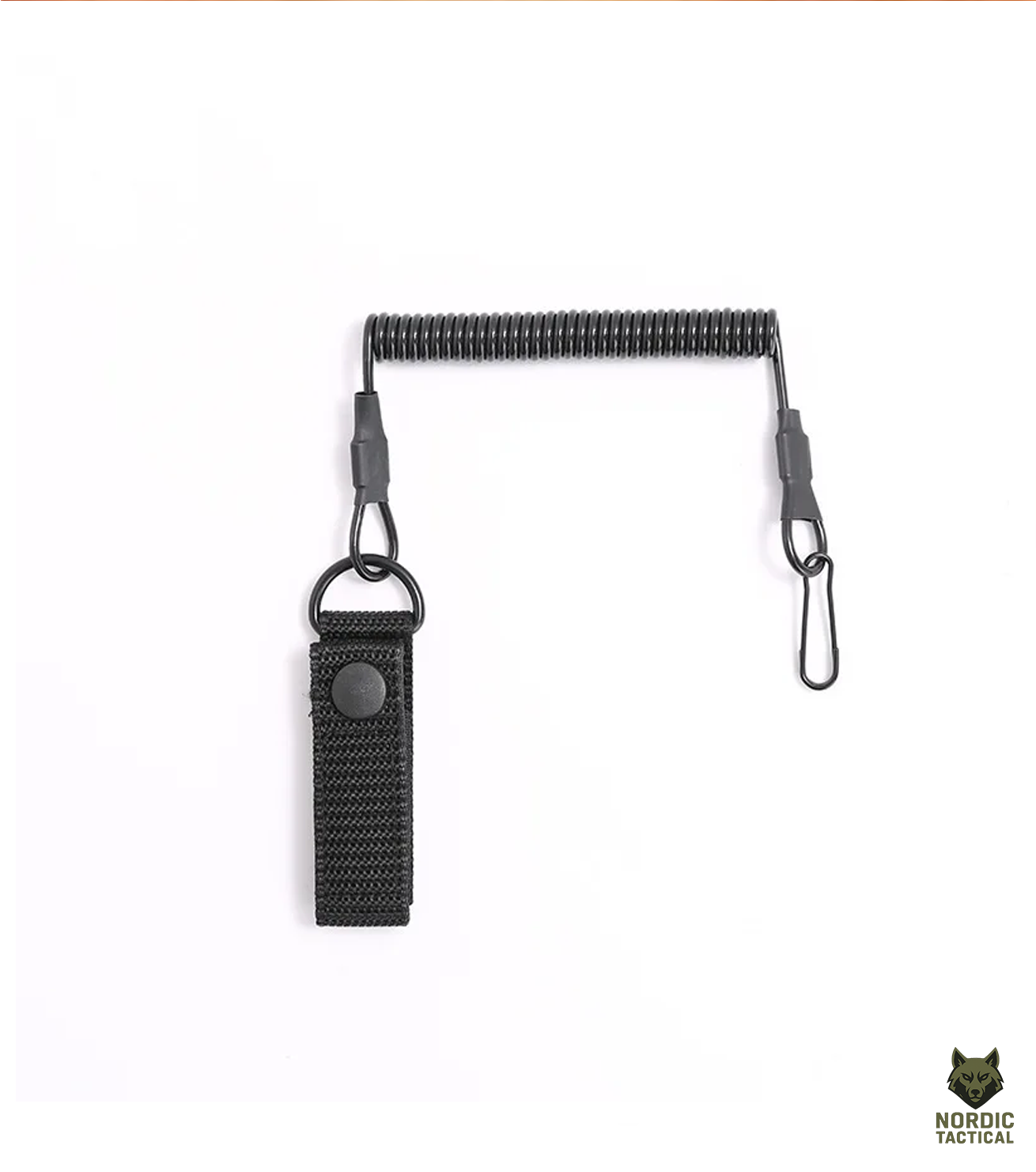 Nordic Tactical Elastic Lanyard Rope – Anti-Lost Spring Safety Strap for Gun, Keys & Flashlight