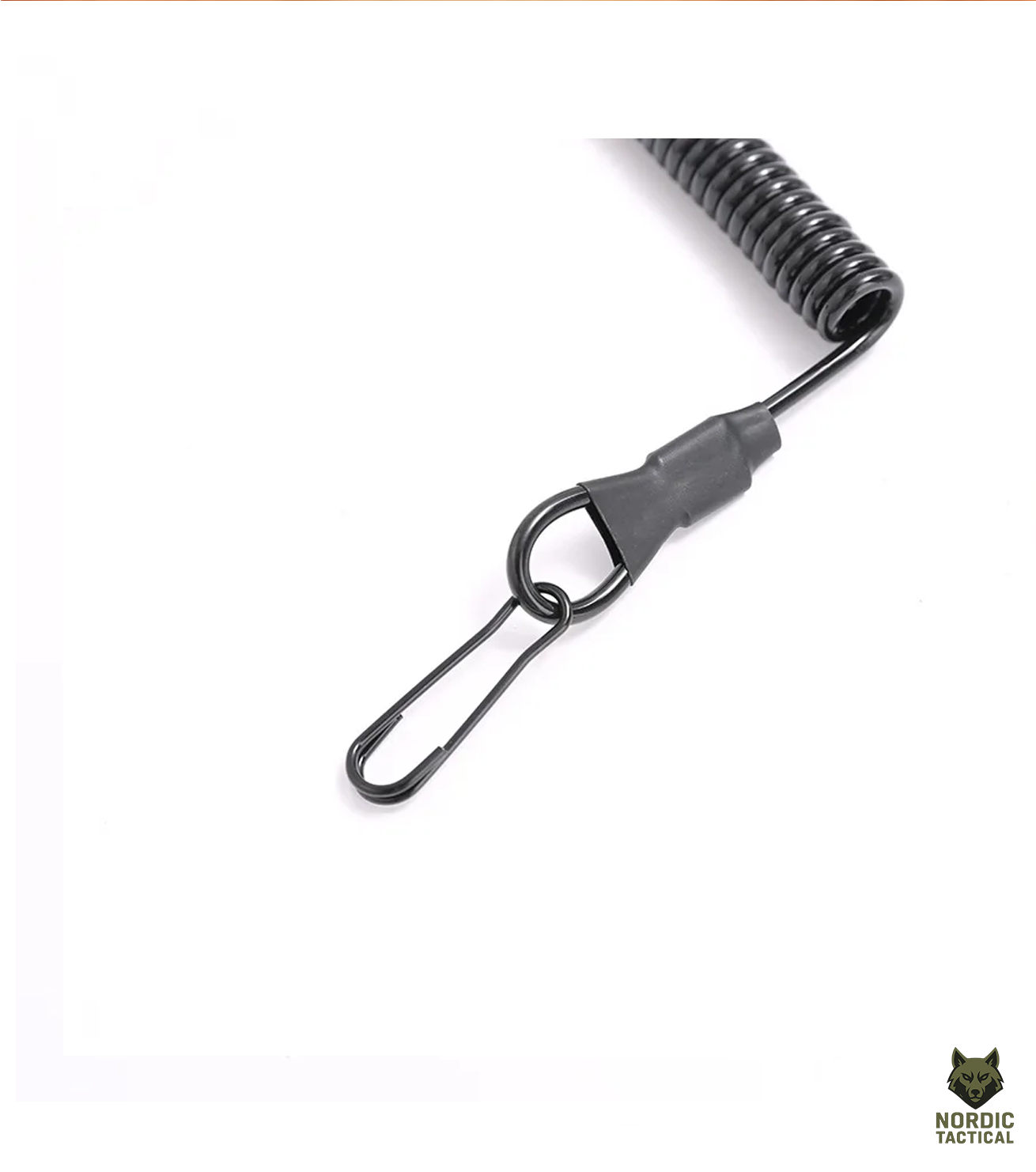 Nordic Tactical Elastic Lanyard Rope – Anti-Lost Spring Safety Strap for Gun, Keys & Flashlight