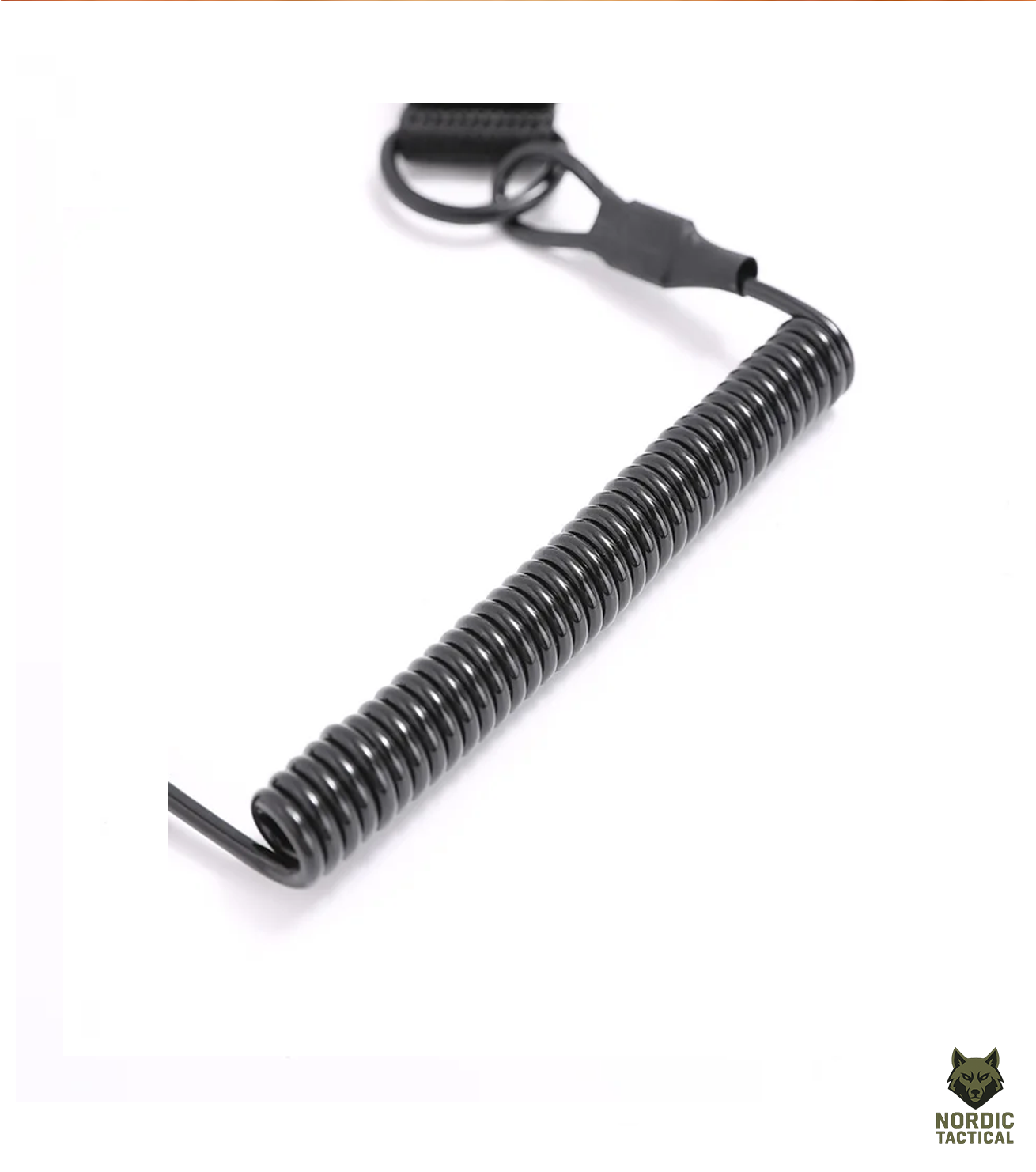 Nordic Tactical Elastic Lanyard Rope – Anti-Lost Spring Safety Strap for Gun, Keys & Flashlight