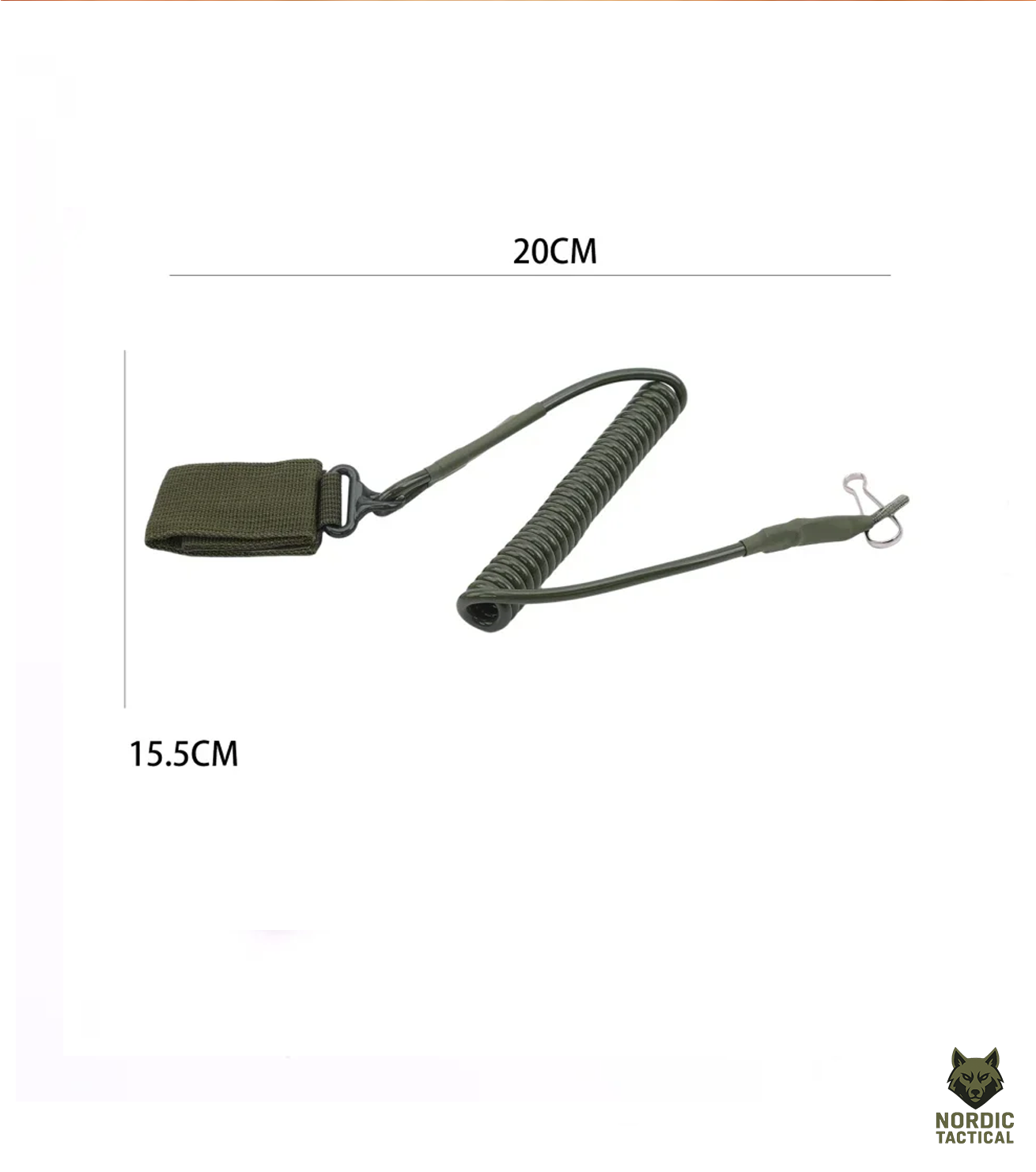 Nordic Tactical Elastic Lanyard Rope – Anti-Lost Spring Safety Strap for Gun, Keys & Flashlight