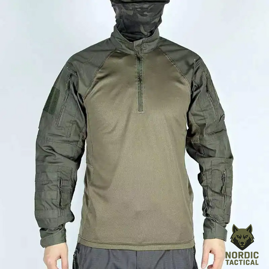 Tactical Military Combat Shirt – Men’s Long Sleeve Breathable Army Training Top