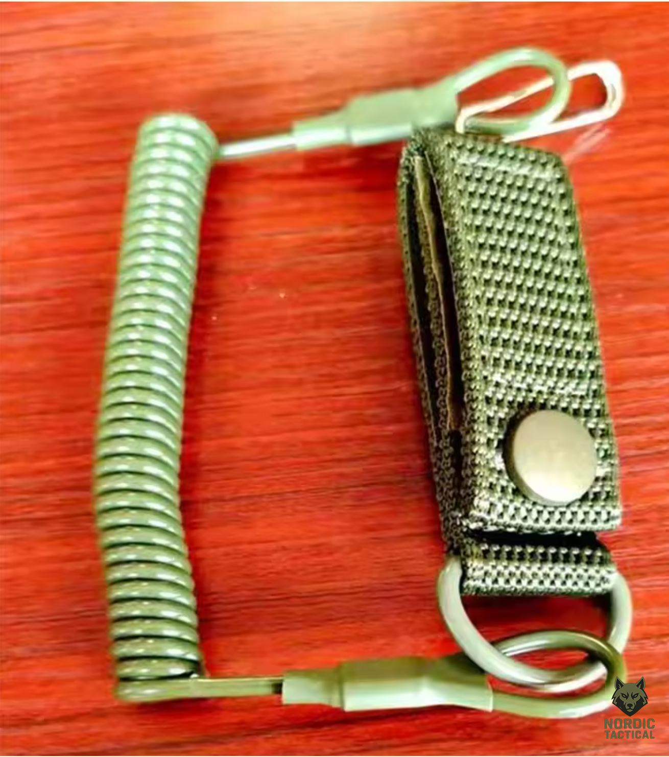 Nordic Tactical Elastic Lanyard Rope – Anti-Lost Spring Safety Strap for Gun, Keys & Flashlight