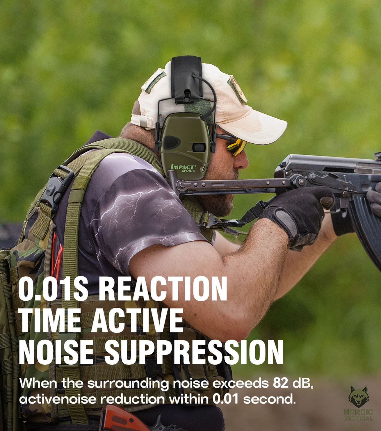 Electronic Tactical Shooting Earmuffs – Noise Reduction & Sound Amplification