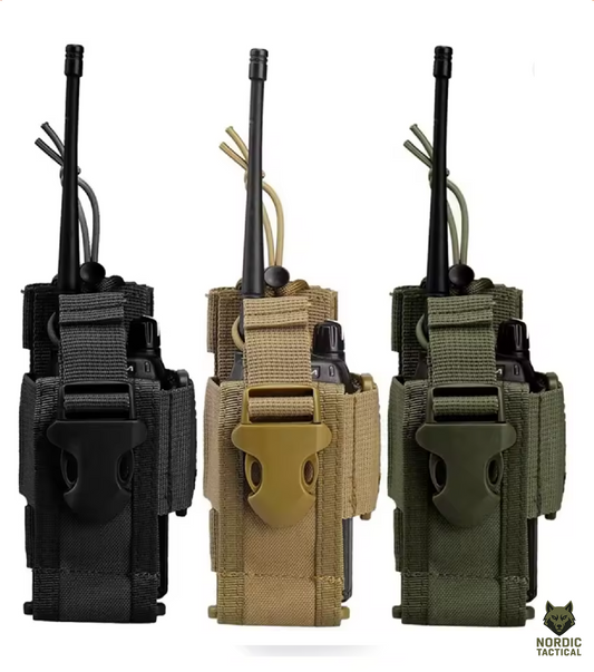Tactical MOLLE Radio Pouch – Walkie Talkie Holder Bag Nylon