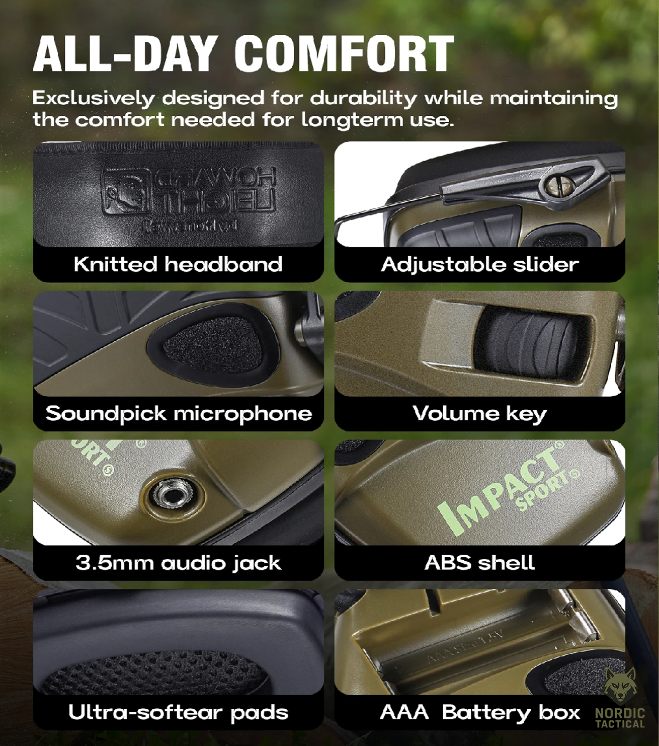Electronic Tactical Shooting Earmuffs – Noise Reduction & Sound Amplification