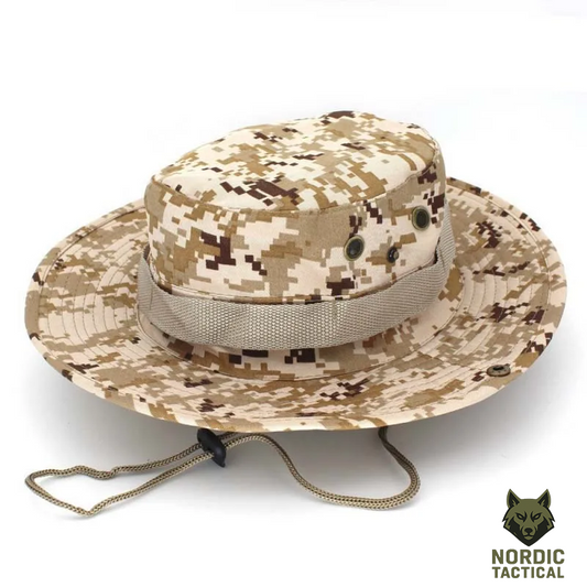 Tactical Outdoor Camo Boonie Hat – Military Bucket Hat for Hiking, Airsoft & Hunting