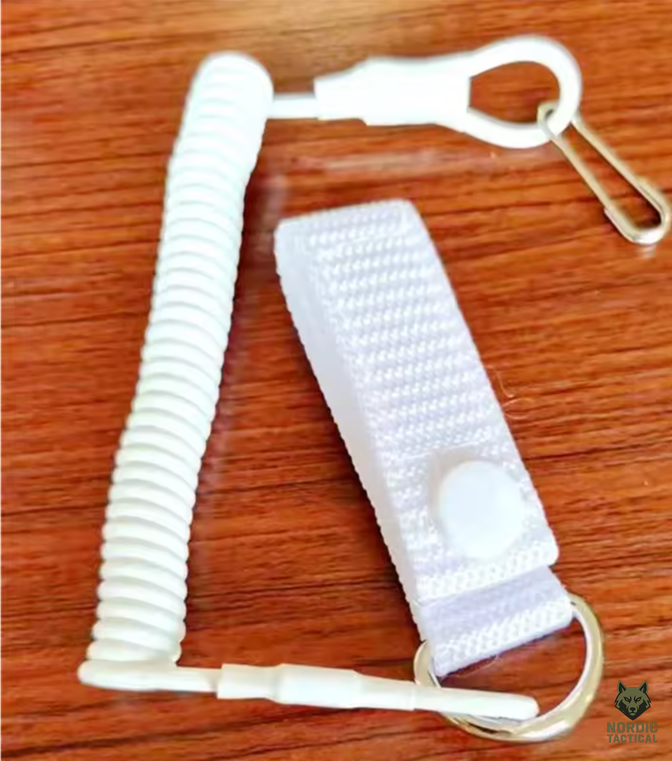 Nordic Tactical Elastic Lanyard Rope – Anti-Lost Spring Safety Strap for Gun, Keys & Flashlight