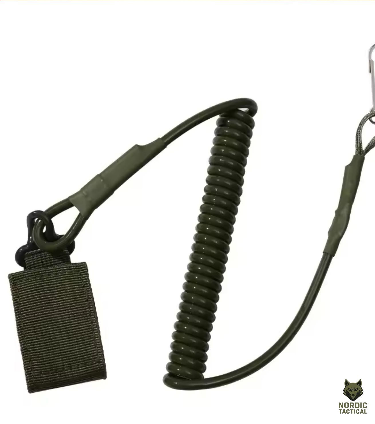 Nordic Tactical Elastic Lanyard Rope – Anti-Lost Spring Safety Strap for Gun, Keys & Flashlight