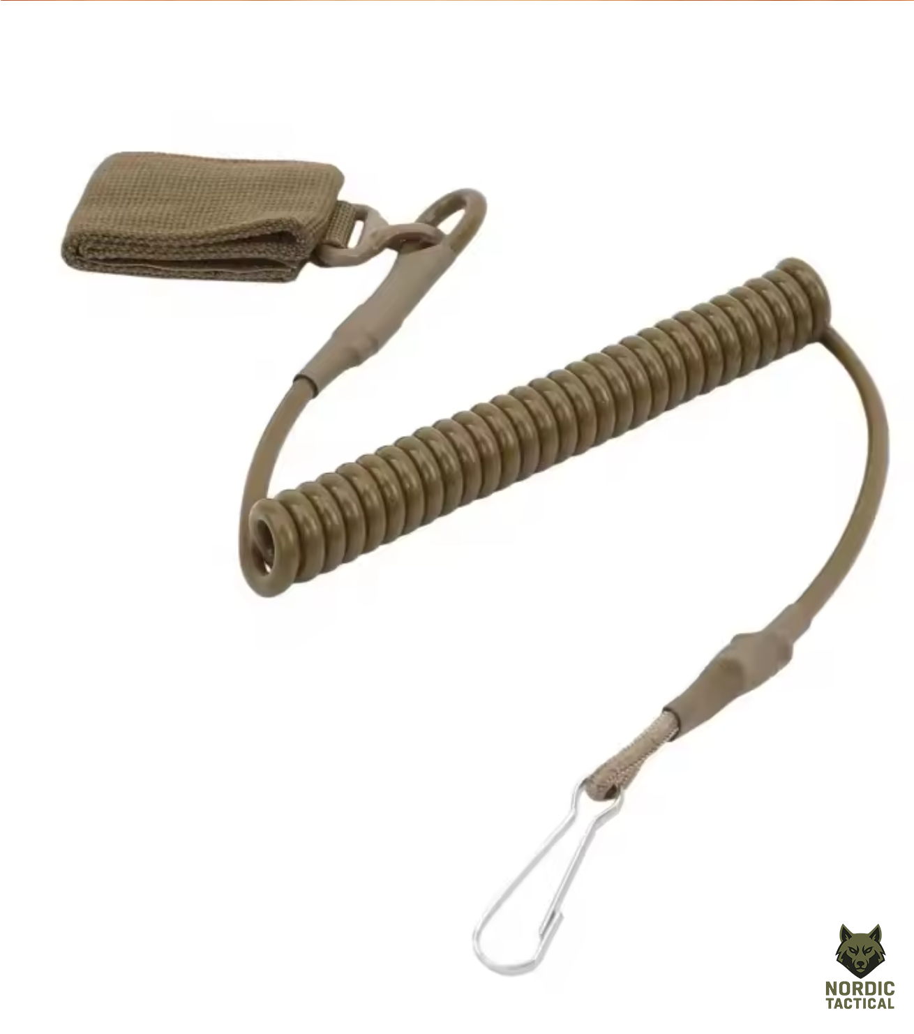 Nordic Tactical Elastic Lanyard Rope – Anti-Lost Spring Safety Strap for Gun, Keys & Flashlight