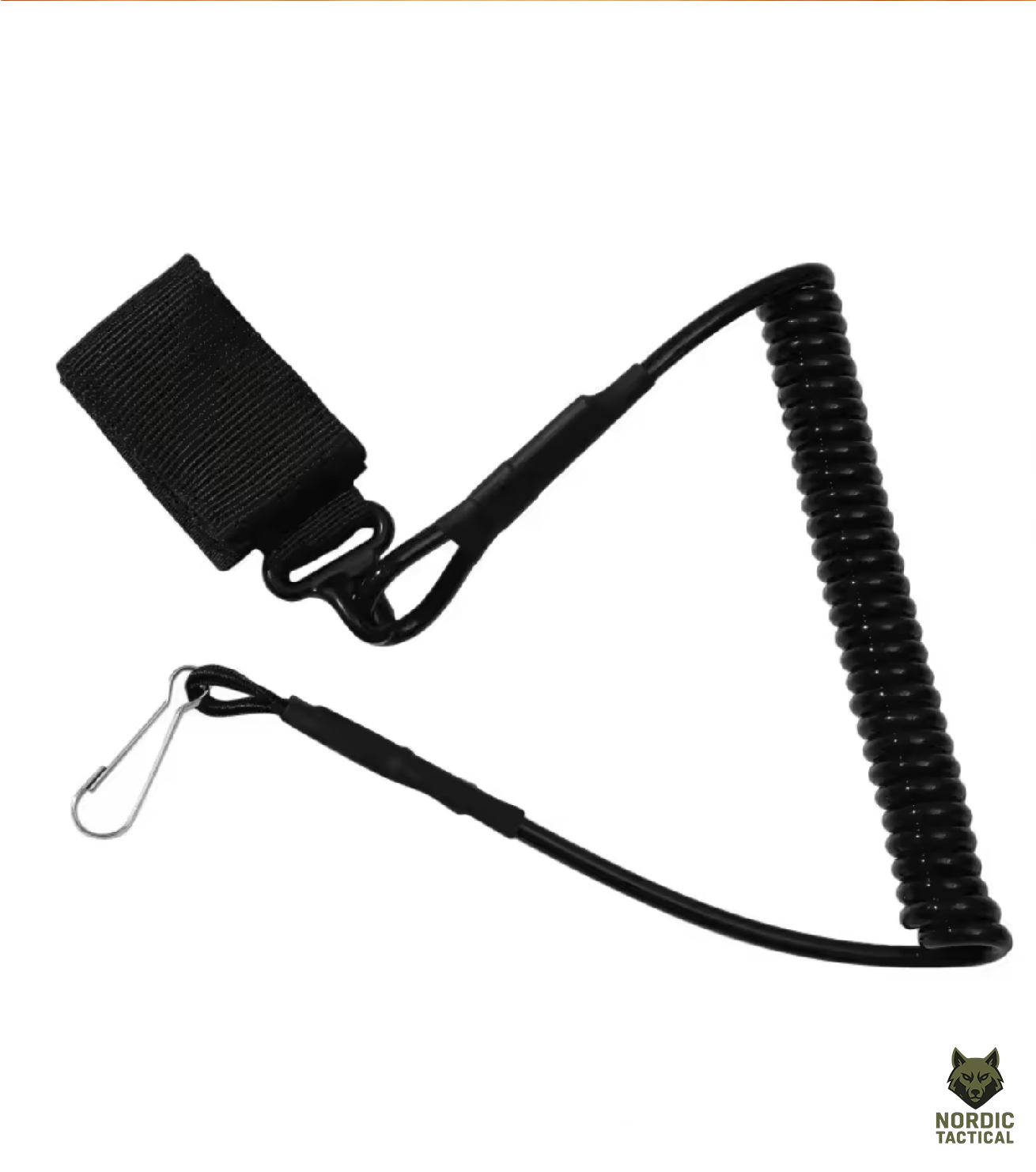 Nordic Tactical Elastic Lanyard Rope – Anti-Lost Spring Safety Strap for Gun, Keys & Flashlight