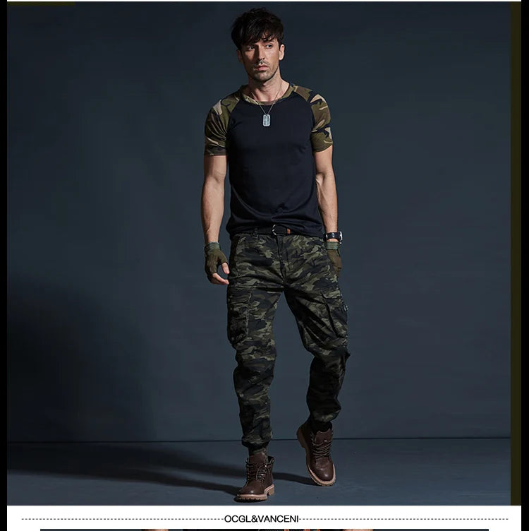 Tactical Cargo Pants – Men’s Multi-Pocket Cotton Army Work Trousers